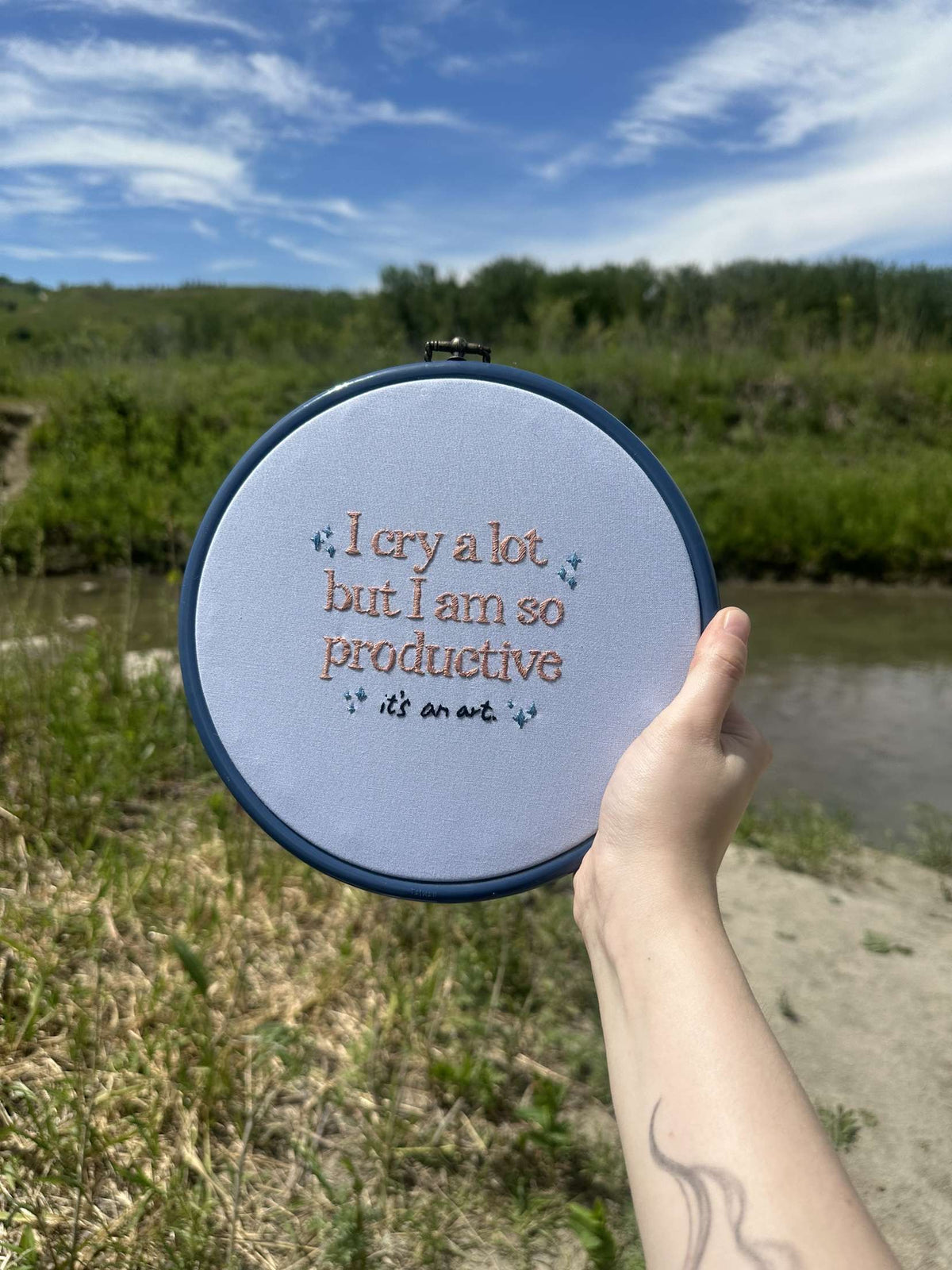 I Cry A Lot Taylor Swift Embroidery Art | Unruly Emboidery