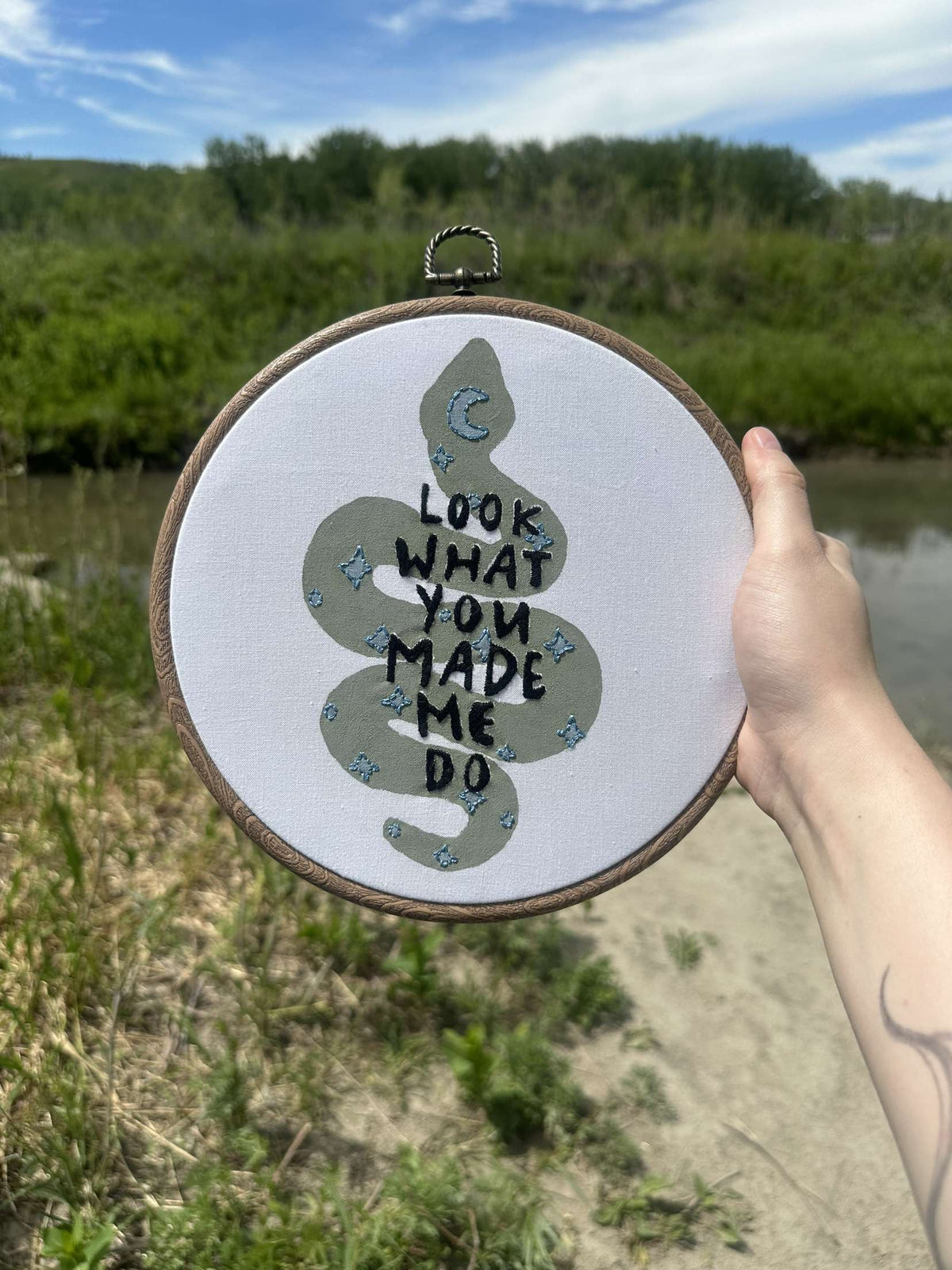 Look What You Made Me Do Taylor Swift Embroidery Art | Unruly Emboidery