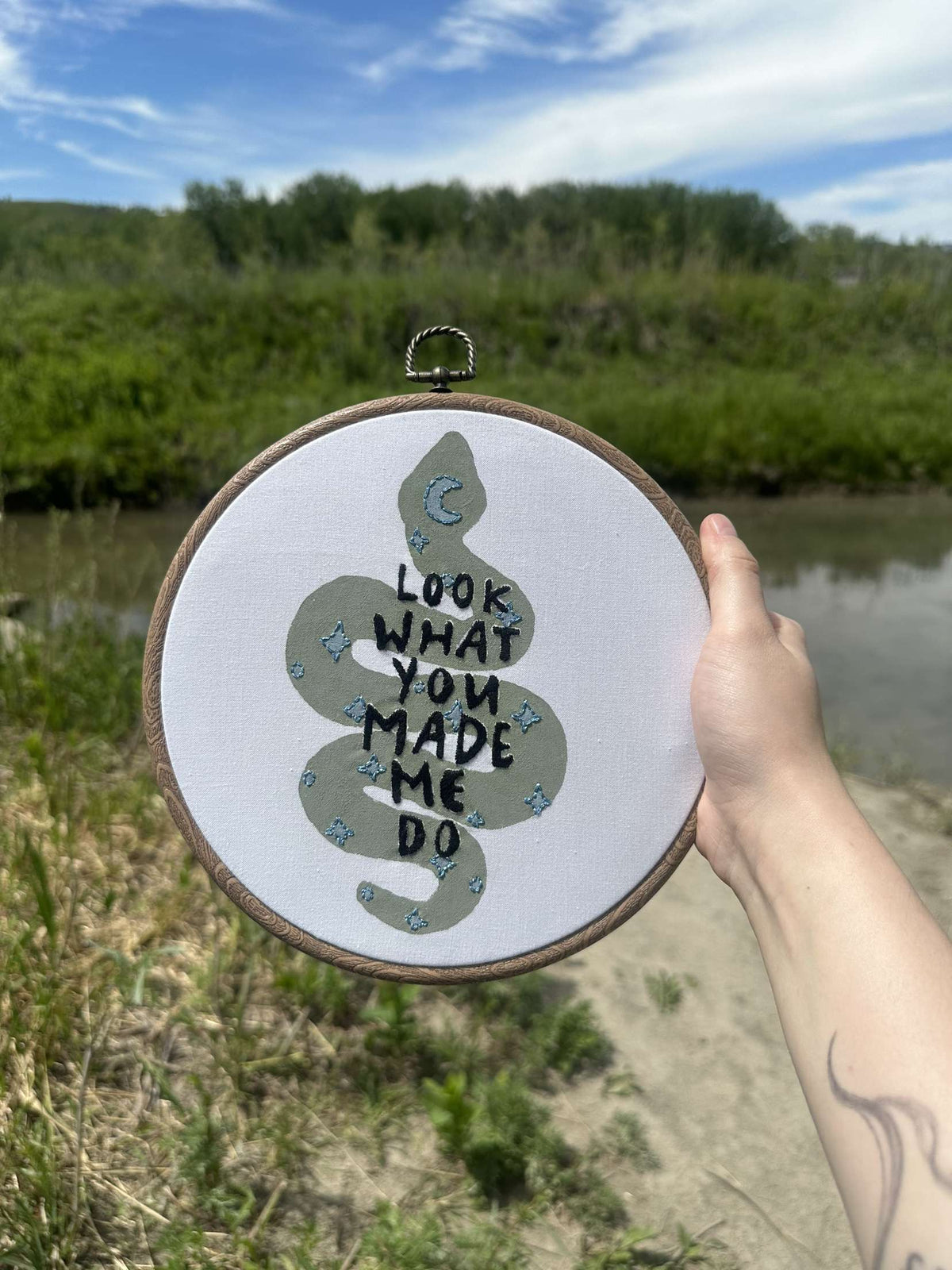 Look What You Made Me Do Taylor Swift Embroidery Art | Unruly Emboidery