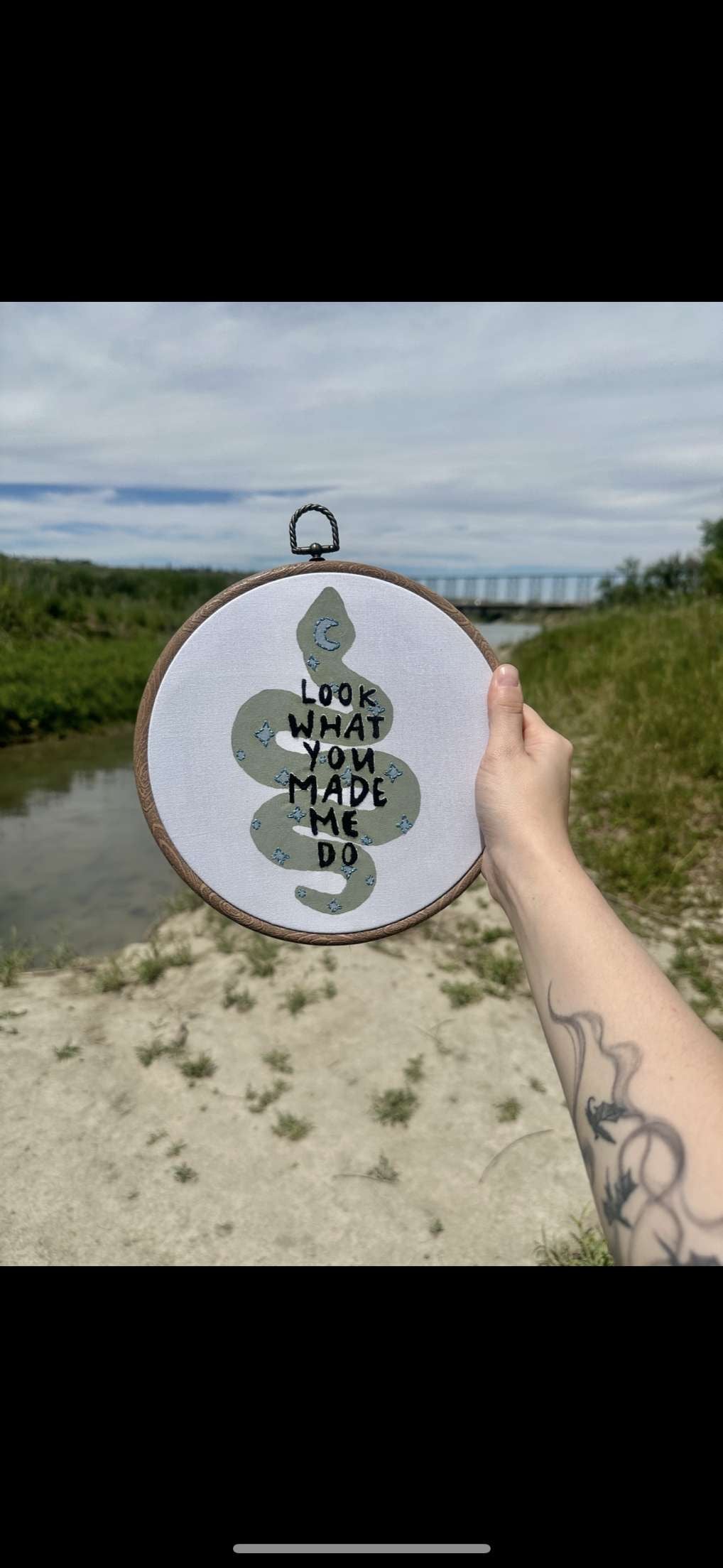 Look What You Made Me Do Taylor Swift Embroidery Art | Unruly Emboidery