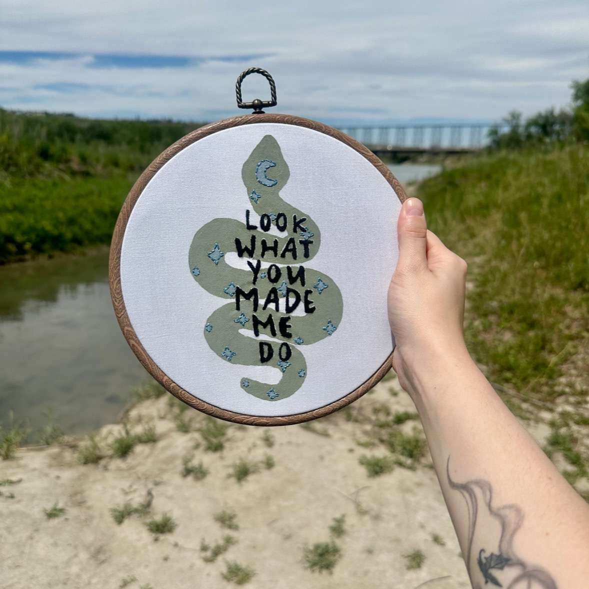 Look What You Made Me Do Taylor Swift Embroidery Art | Unruly Emboidery