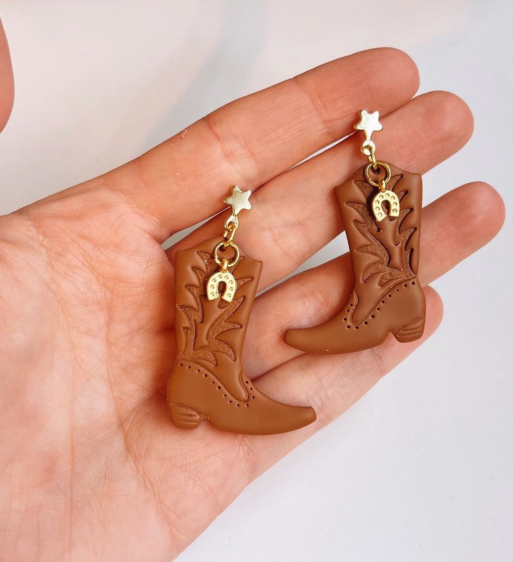 Cowgirl Boot Earrings | Clay by Car