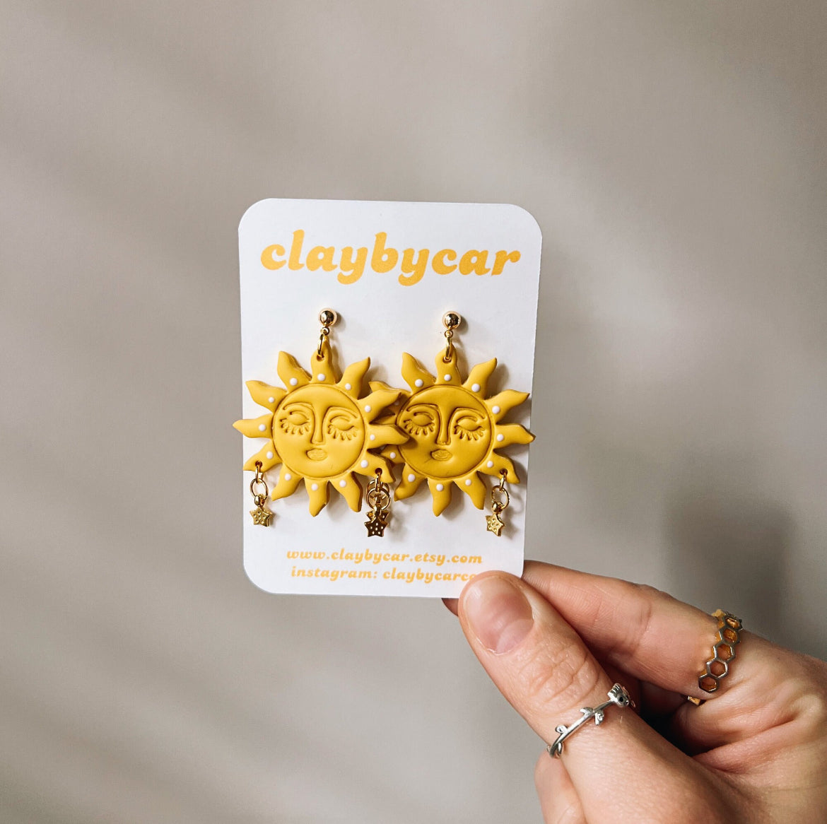 Sun and Stars Earrings | Clay by Car