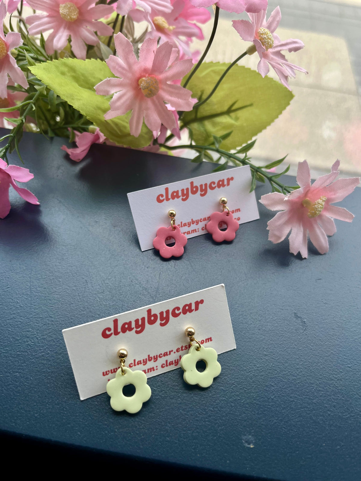 Flower Dangle Earrings | Clay by Car