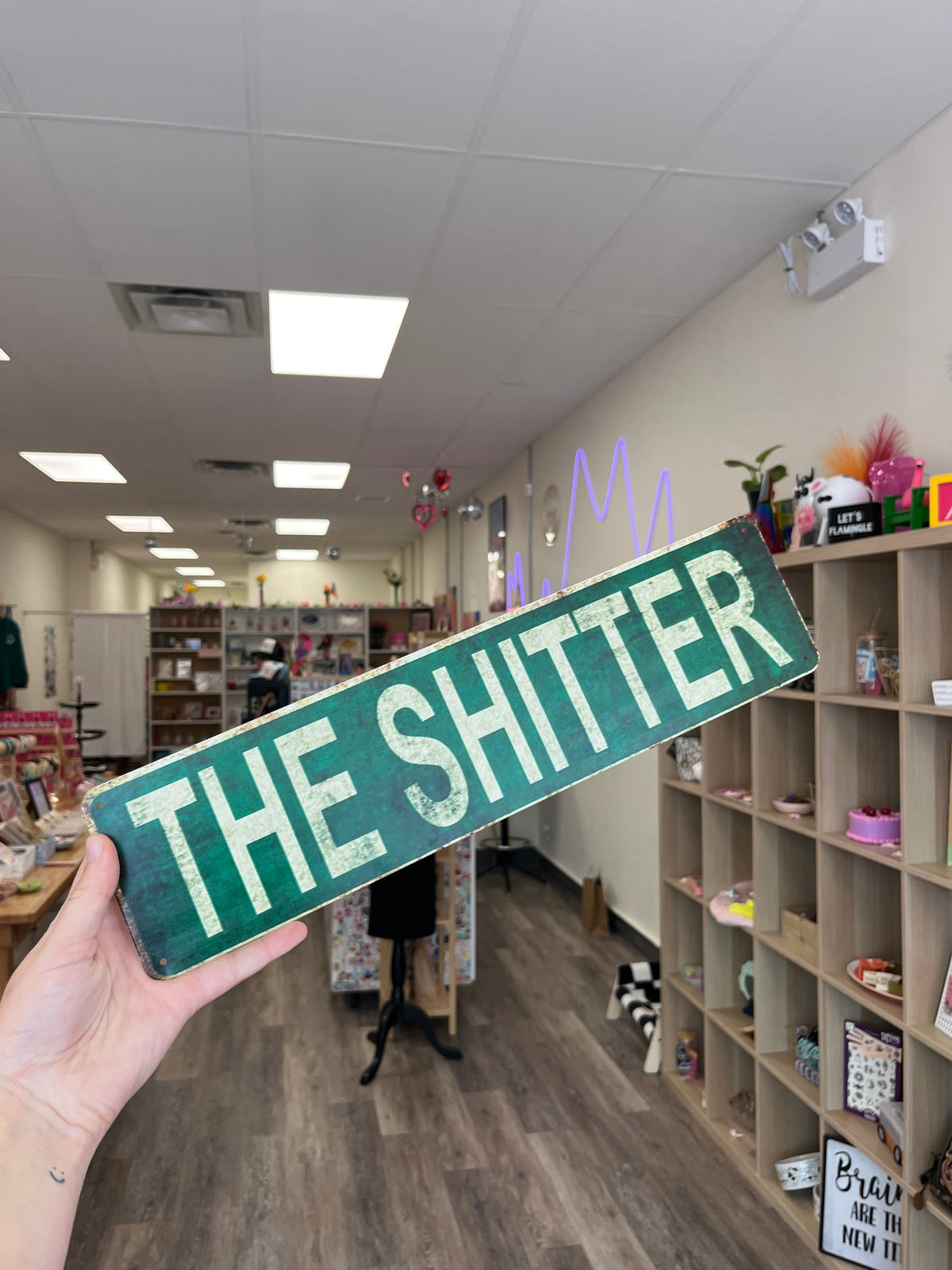 The Shitter Metal Sign