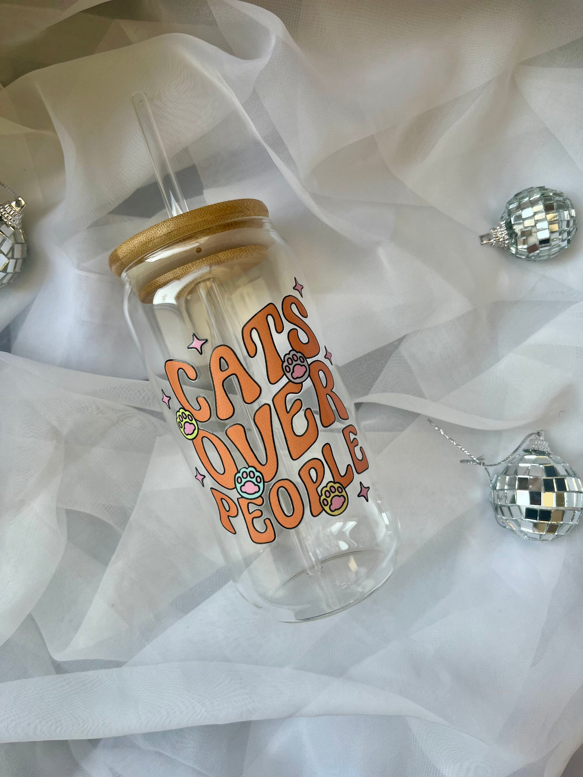 Cats Over People Cup | Glass Tumbler