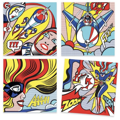 Comic Book Art Set | Inspired by Roy Lichtenstein