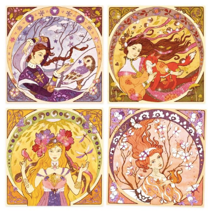 Fairy Art Set | Inspired by Alfons Mucha