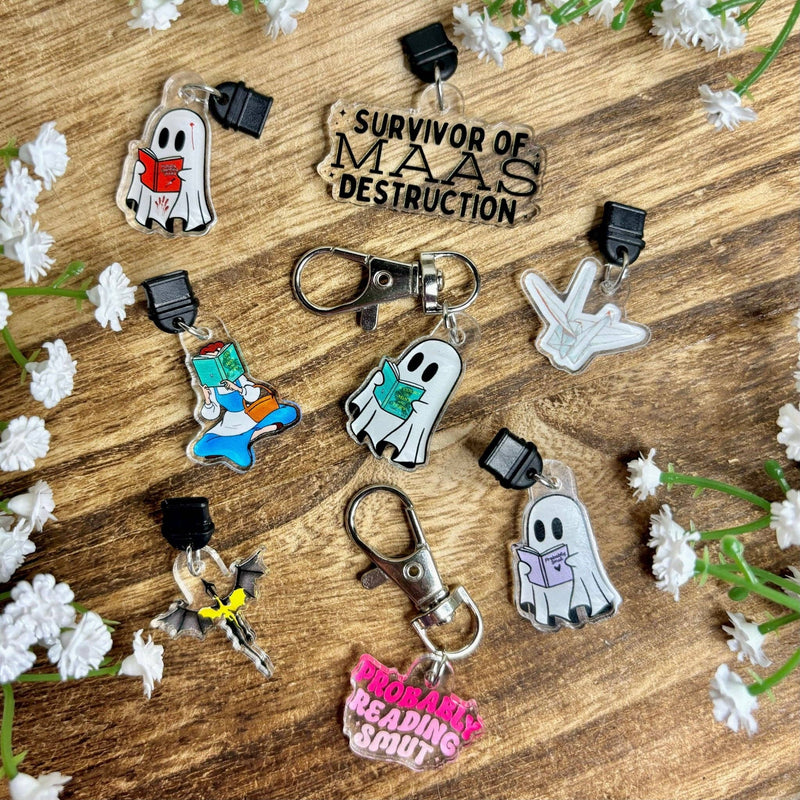 ACOTAR Ghost Hook Clasp Keychain - UgliStuffs