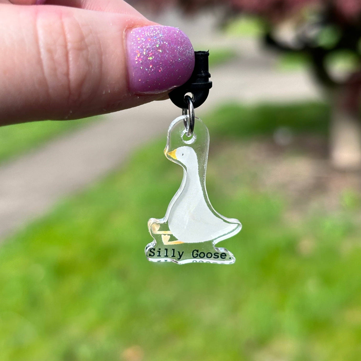 Silly Goose Hook Clasp Keychain