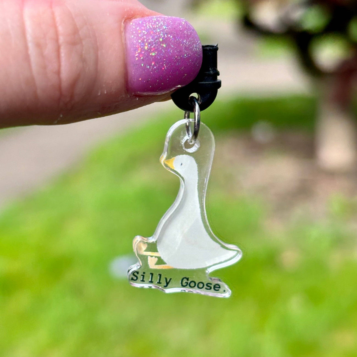 Silly Goose Hook Clasp Keychain