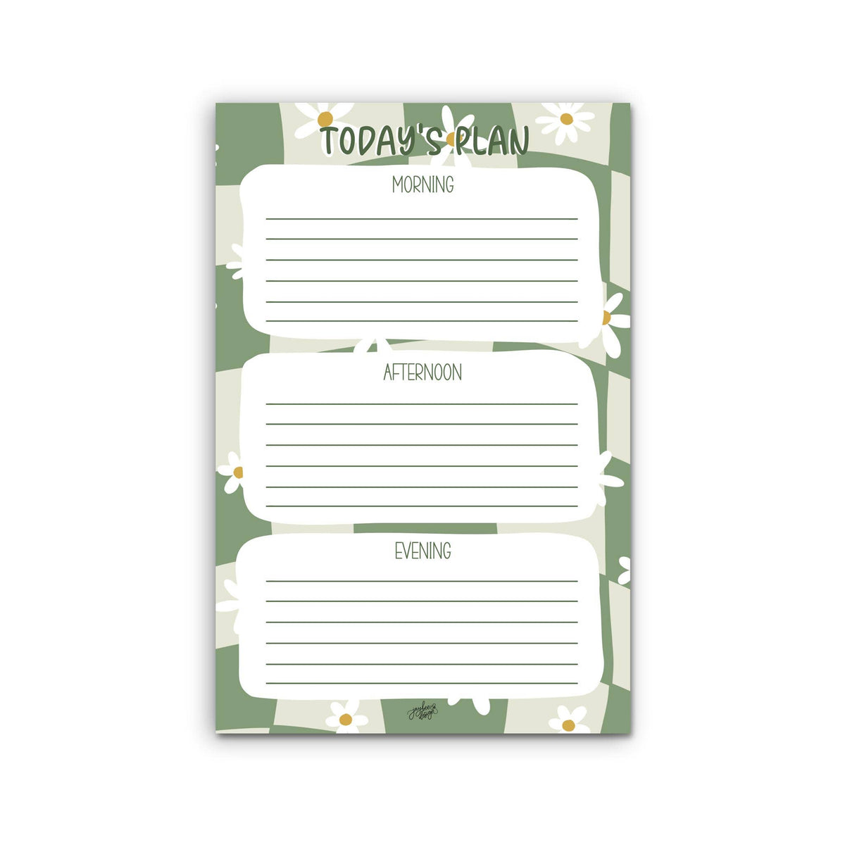 Retro Today's Plan Daily Planner - 25 pg Notepad